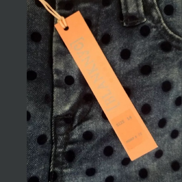 BLANK NYC GIRLS SKINNY JEANS PANTS BLUE WITH BLACK - Picture 5 of 7